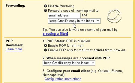 Gmail Pop设置图二